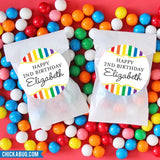 Rainbow Birthday Stickers