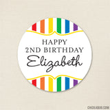 Rainbow Birthday Stickers