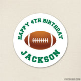Football Birthday Stickers
