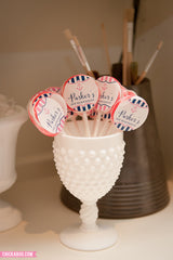 Pink Nautical Birthday Stickers