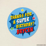 Superhero Party Favor Stickers