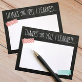 Free Printable Teacher Appreciation Notecards (INSTANT DOWNLOAD)
