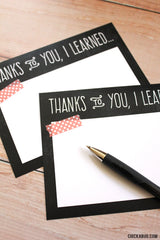 Free Printable Teacher Appreciation Notecards (INSTANT DOWNLOAD)