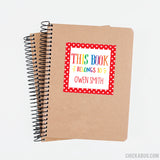 Red "This Book Belongs To" Labels