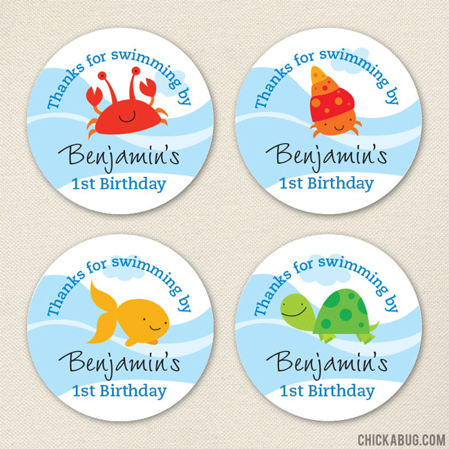 Under the Sea Party Favor Tags template