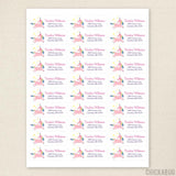 Pink & Rainbow Unicorn Address Labels