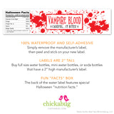 "Vampire Blood" Halloween Drink Labels