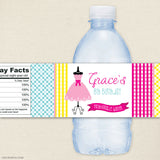 Dress-Up Birthday Party Water Bottle Labels