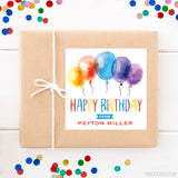 Watercolor Balloons Gift Labels