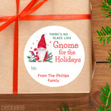 "Gnome For The Holidays" Christmas Gift Labels