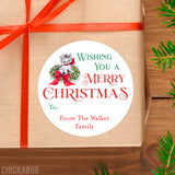 Vintage Christmas Cat Gift Labels