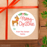 Sweet Reindeer Christmas Gift Labels