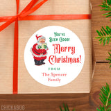 Vintage Santa "You've Been Good" Christmas Gift Labels