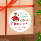 Vintage Christmas Caroler Gift Labels