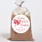 Warm Winter Wishes Holiday Gift Labels
