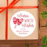 Warm Winter Wishes Holiday Gift Labels