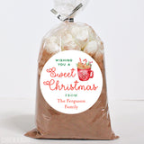 Sweet Christmas Hot Cocoa Mug Gift Labels