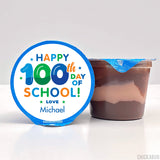 Blue "Happy 100th Day of School" Labels