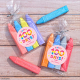 Pink "Happy 100 Days" 100th Day of School Labels