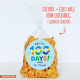 Blue "Happy 100 Days" 100th Day of School Labels
