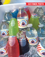 Carnival Birthday Water Bottle Labels