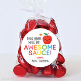 "Awesome-Sauce" Applesauce Back to School Stickers