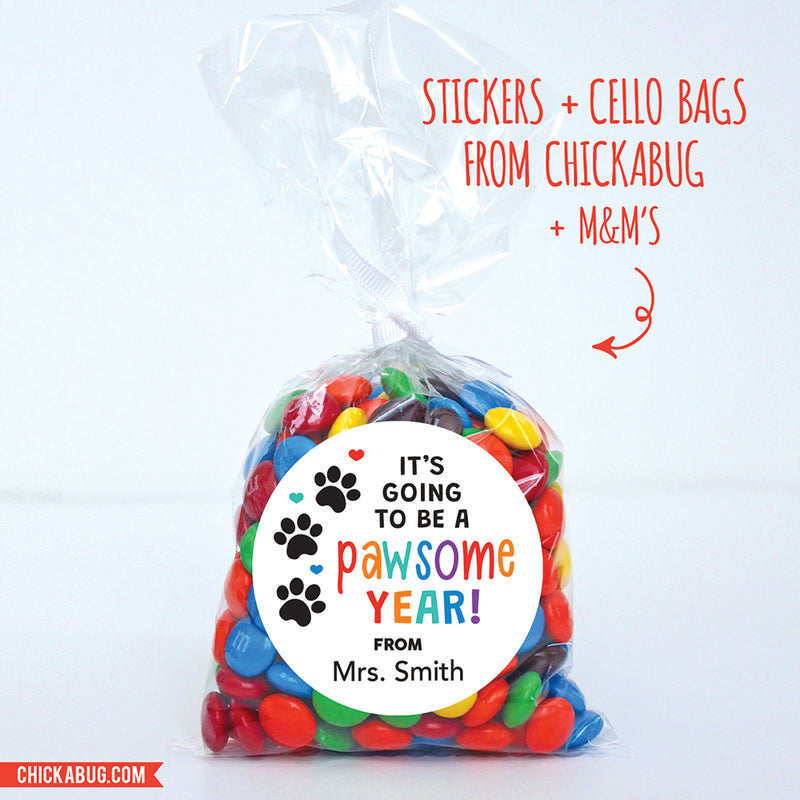 Pawprints "Pawsome Year" Back to School Stickers