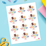 "S'more Fun" Back to School Stickers