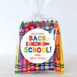 Crayon "Welcome Back To School" Stickers