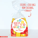 "Gear Up For A Great Year" Back To School Stickers