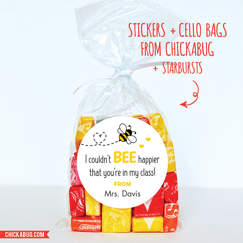 "Couldn't BEE Happier" Back to School Stickers