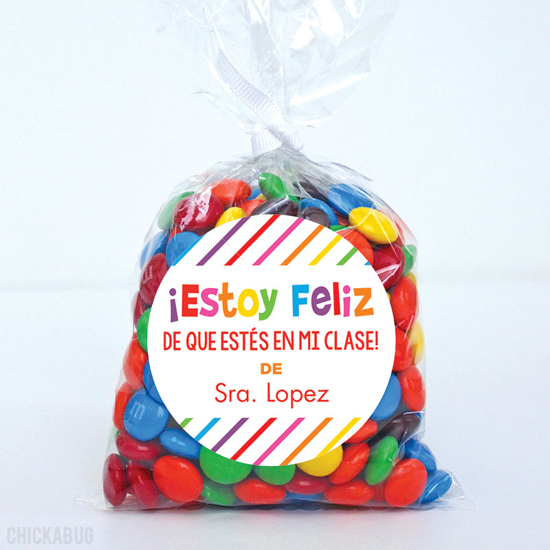 "Estoy feliz de que estés en mi clase" Stickers