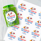 "Blast Off" Rocket Back to School Stickers