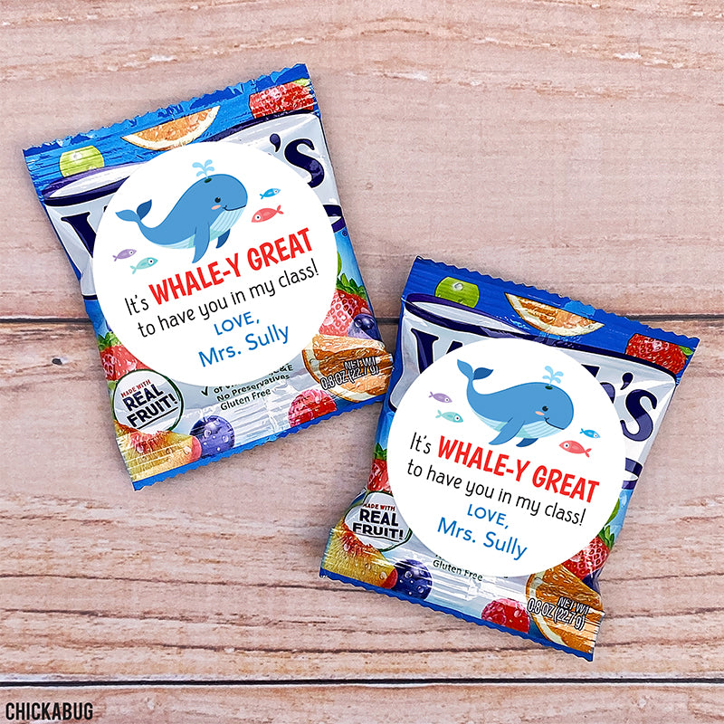 "Whale-y Great" Back to School Stickers