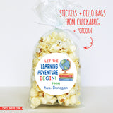 "Learning Adventure" Globe Back to School Stickers