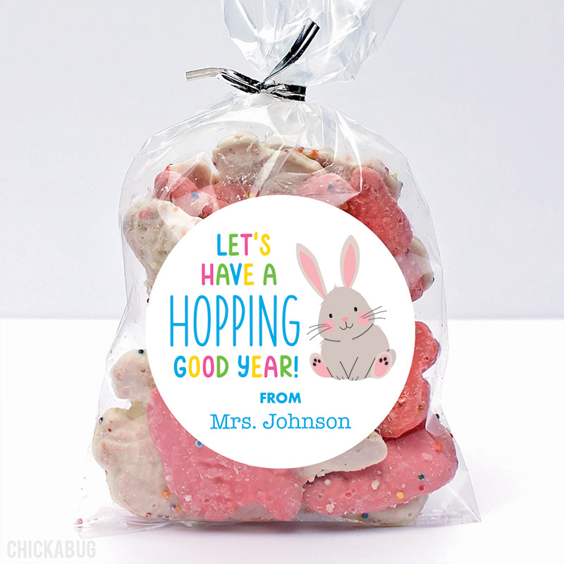 Bunny "Hopping Good Year" Back To School Stickers