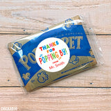 Popcorn or Bubbles "Thanks For Popping By" Stickers