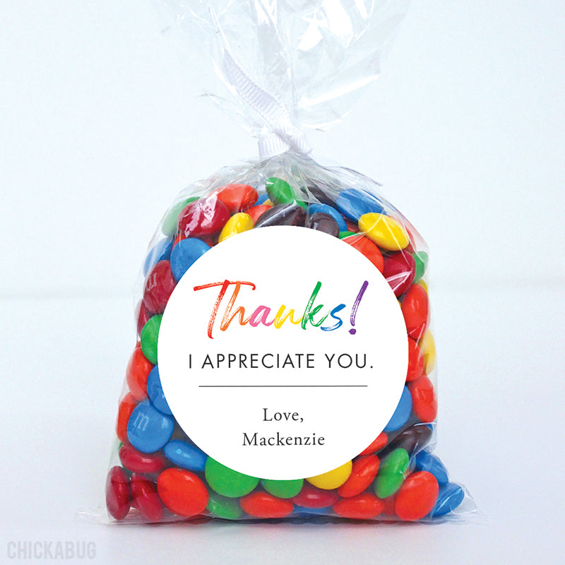 "Thanks! I Appreciate You" Stickers