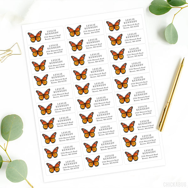 Monarch Butterfly Address Labels