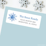 Watercolor Snowflake Winter Address Labels
