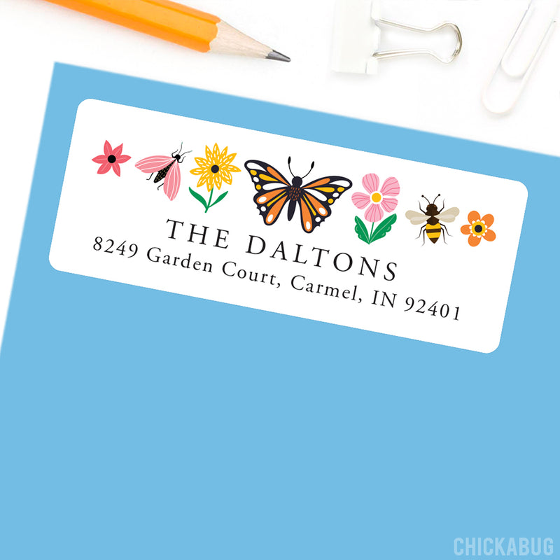 Butterfly Garden Address Labels