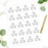 Black & White Magnolia "This Book Belongs To" Bookplate Labels