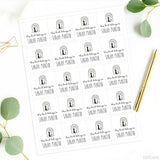 Black & White Cat "This Book Belongs To" Bookplate Labels