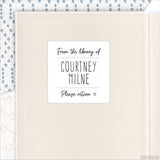 Black & White "Please Return" Bookplate Labels