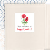 Colorful Floral "From The Library Of" Bookplate Labels