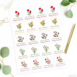 Colorful Floral "From The Library Of" Bookplate Labels