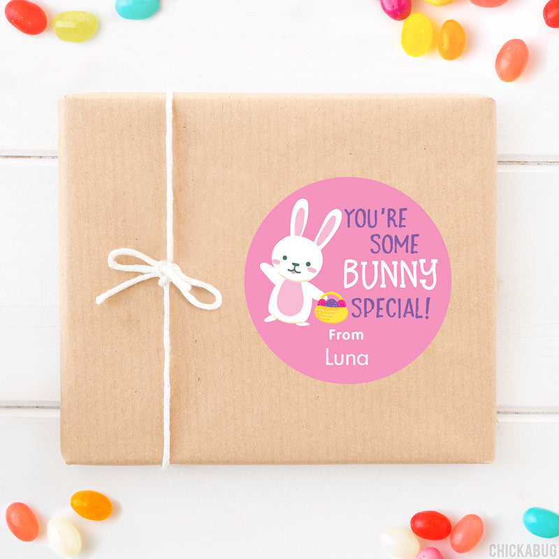 "You're Some Bunny Special" Pink Easter Stickers