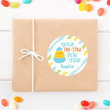 "Egg-stra Special Friend" Blue Easter Stickers