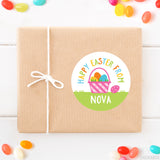 Pink Easter Basket Stickers