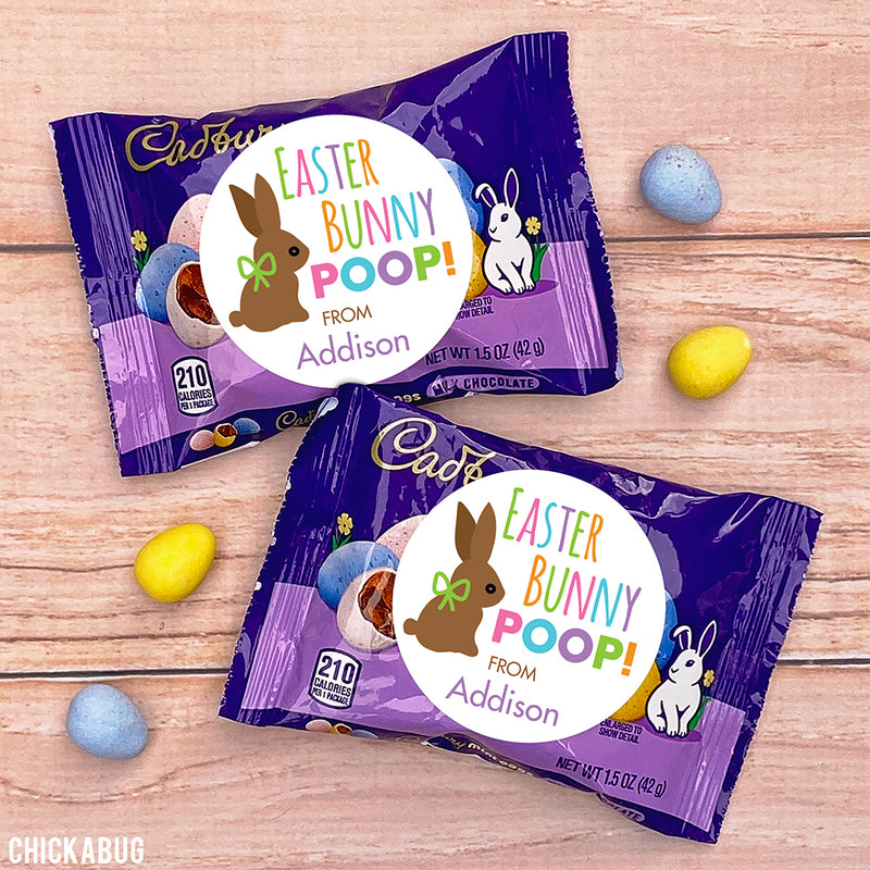 "Bunny Poop" Easter Stickers
